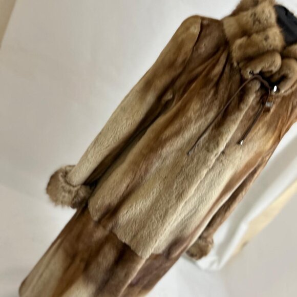 Vintage Full-Length Mink Fur Coat semi-sheared - Picture 3 of 6